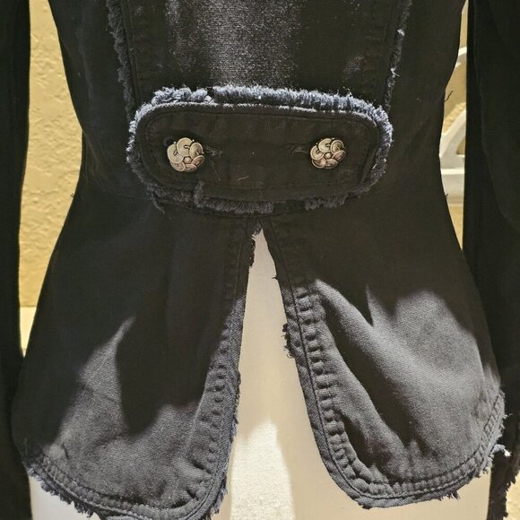 BKE Black S Jacket Vintage Grunge Alternative Punk 1990's Y2K Steampunk Goth - Picture 3 of 15